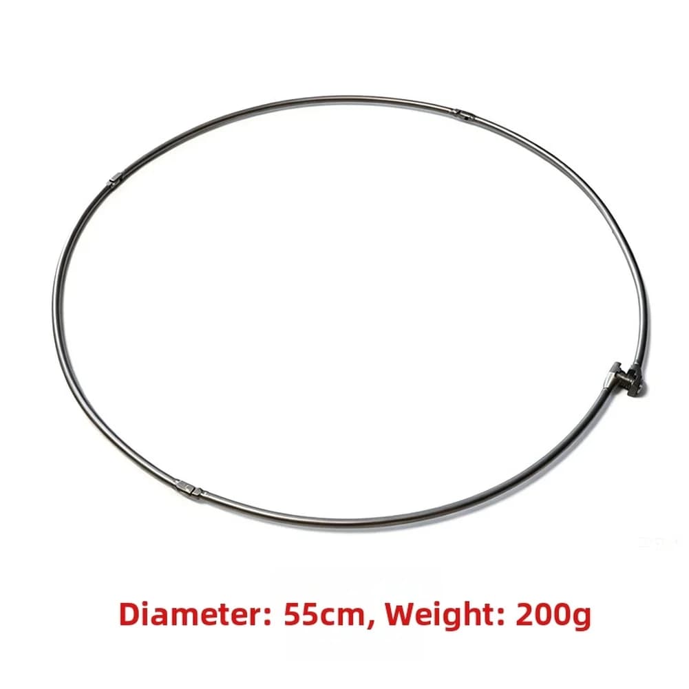 55cm Folding Fishing Net Head 200g High Strength Metal Alloy Frame for Landing Net Attachments and Field Repairs