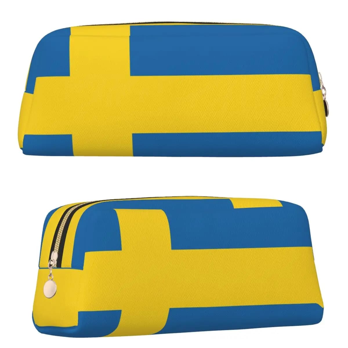 Swedish Flag Pencil Cases for Student Gifts Pen Box Pencil Bag Pencil Pouch Storage Stationery Supplies