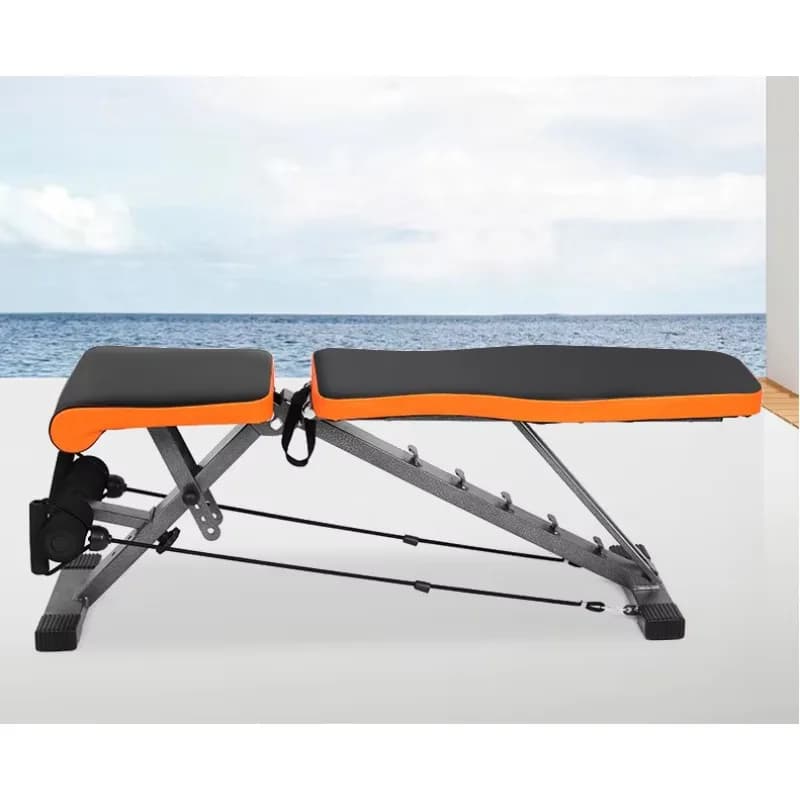 Adjustable Metal Dumbbell Sit-Up Weight Bench Modern Multi-Function Training Rack With Foldable Feature Plastic Material