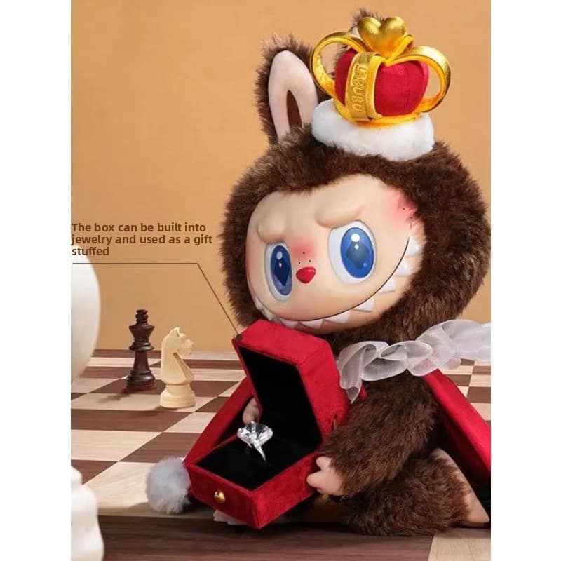 Originale Pop Mart LABUBU Re e Regina Scacchi Avventura Vinile Peluche Appeso Decorazione di Carta Bambola Regalo di Compleanno a Sorpresa