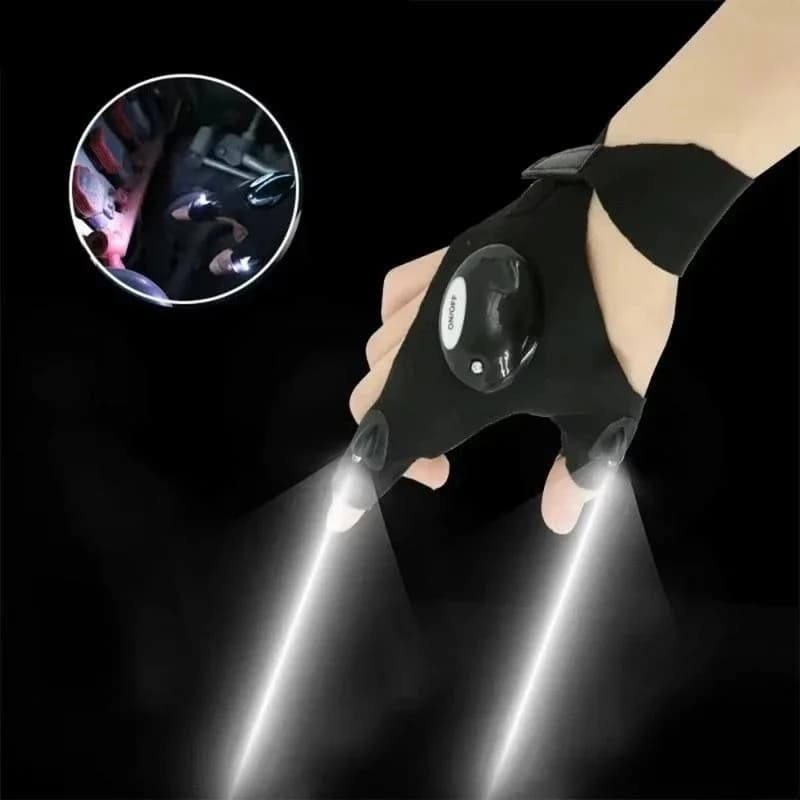 1/2/3/4Pcs Fishing Equipment Accessories Glove With Led Fingerless Cycling Gloves Lights Gloves For Light Fingers Mittens