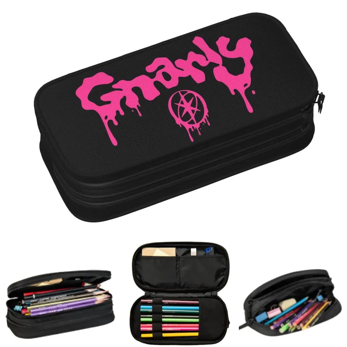 Astucci per matite con logo Katseye Gnarly per studenti, regali, astuccio per penne, astuccio per matite di grande capacità