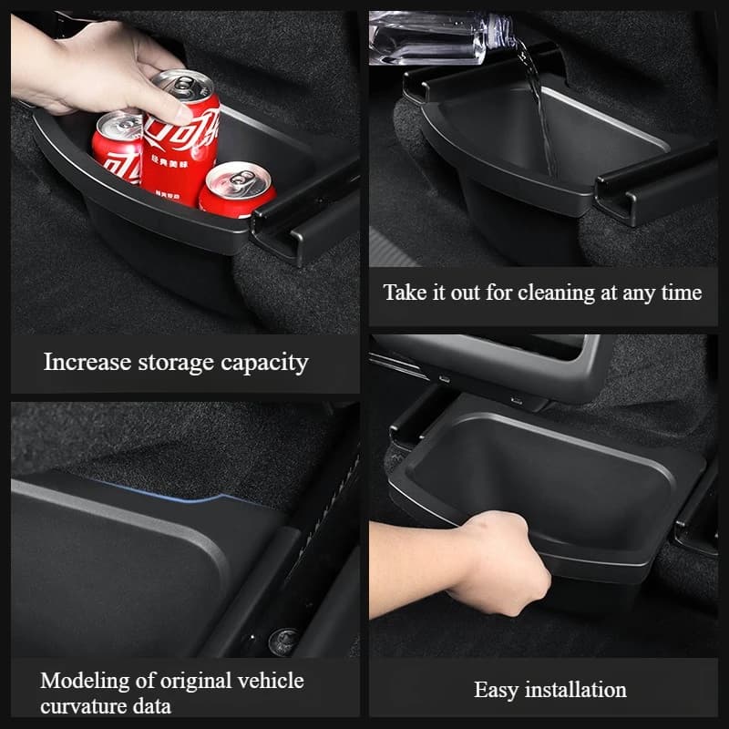 Scatola portaoggetti per sedile posteriore per Tesla Model Y Juniper 2025 Organizer Contenitori per console centrale Sedile posteriore Bidone della spazzatura Accessori per vassoi della spazzatura