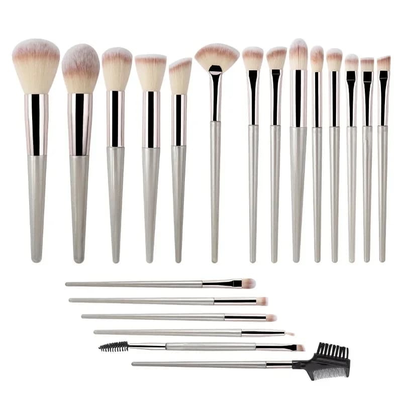 20/10 pezzi pennelli per trucco oro champagne set completo di fondotinta in polvere sciolta fard correttore ombretto set professionale