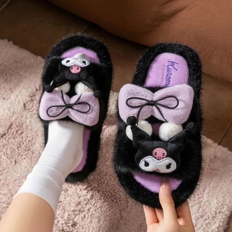 Pantofole da casa da donna, antiscivolo, in cotone, calde, autunno inverno, nuove, con cartoni animati Kawaii