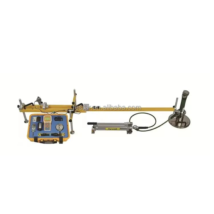 Static soil foundation deformation module on site Ev2 plate load bearing test equipment