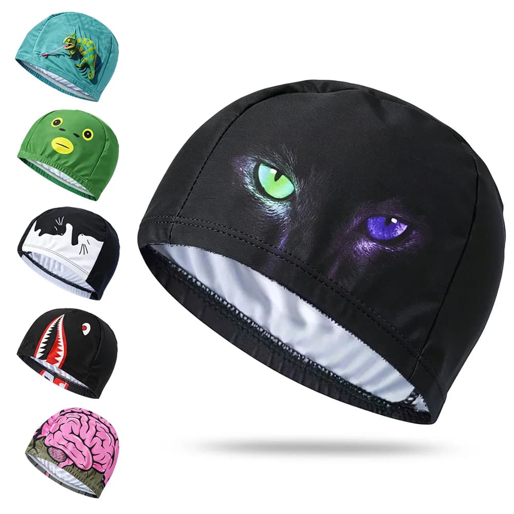 Elastic Adult Swimming Cap Soft Comfort Fit No‑Tightness,1/2/3PC Optional for Daily Pool Beach Swimming Vacation Water Sports