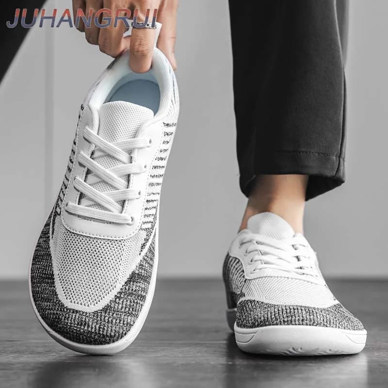 Wide Toe Barefoot Shoes for Men Women Outdoor Trail Running Minimalist Walking Shoes Lightweight and Breathable Running Shoes