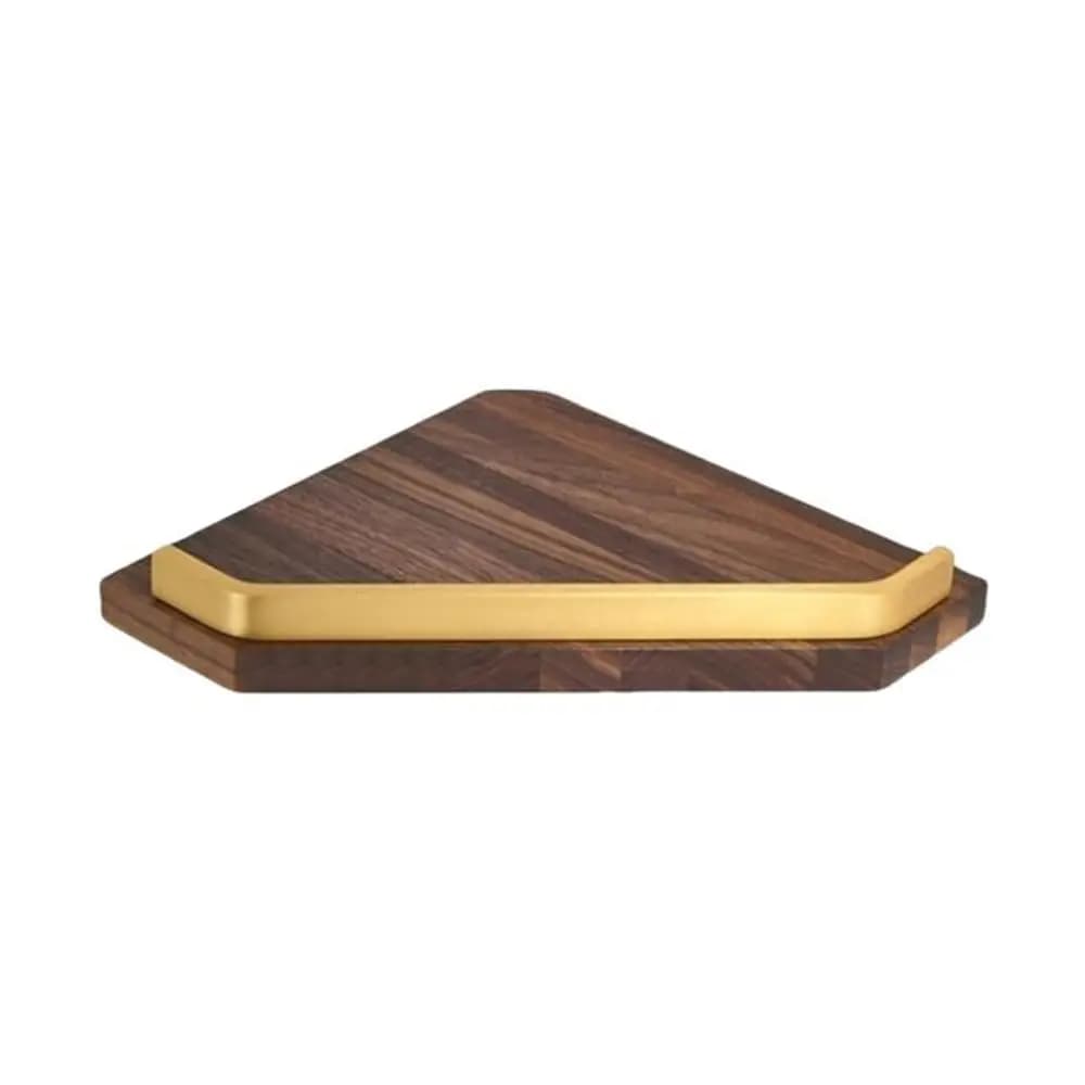 Set da Bagno in Legno di Noce Nero con Mensola Angolare, Portasciugamani, Portarotolo e Portascopino, Personalizzabile
