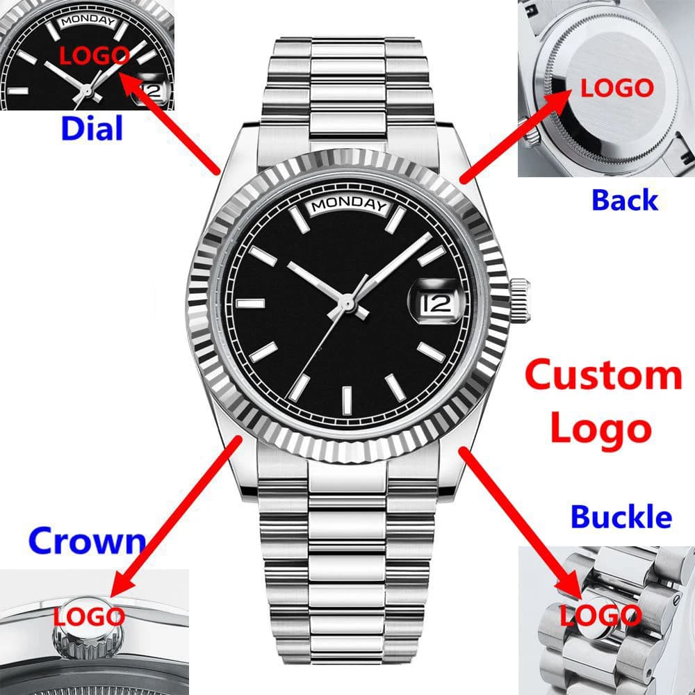 Men's watch with custom logo, luxurious, automatic movement nh36/ST1644, 36MM/39MM, wristwatch with sapphire crystal, waterproof, underwater, with date, elegant, man's, Reloj.