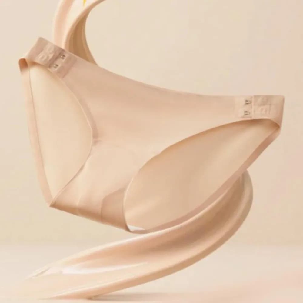 with Side Buckle Women Anti-embarrassment Briefs Seamless Ice Silk Invisible Triangle Underwear Thin Lingerie