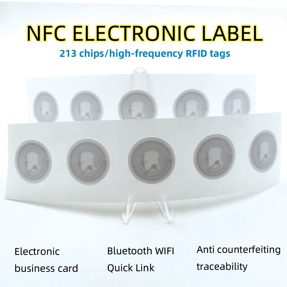 10 Pz Tag NFC 13.56 MHz Programmabile NFC 213 Adesivi Tag RFID Etichetta Adesiva 144 Byte scorciatoie di automazione personale