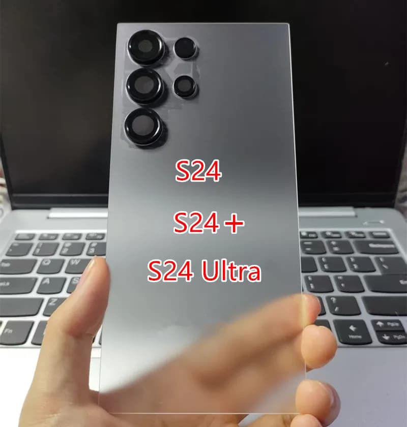S24U S928 S926 S921 Transparent Battery Back Cover For Samsung Galaxy S24 Ultra Plus Housing Repair Door Rear Case + Camera Lens