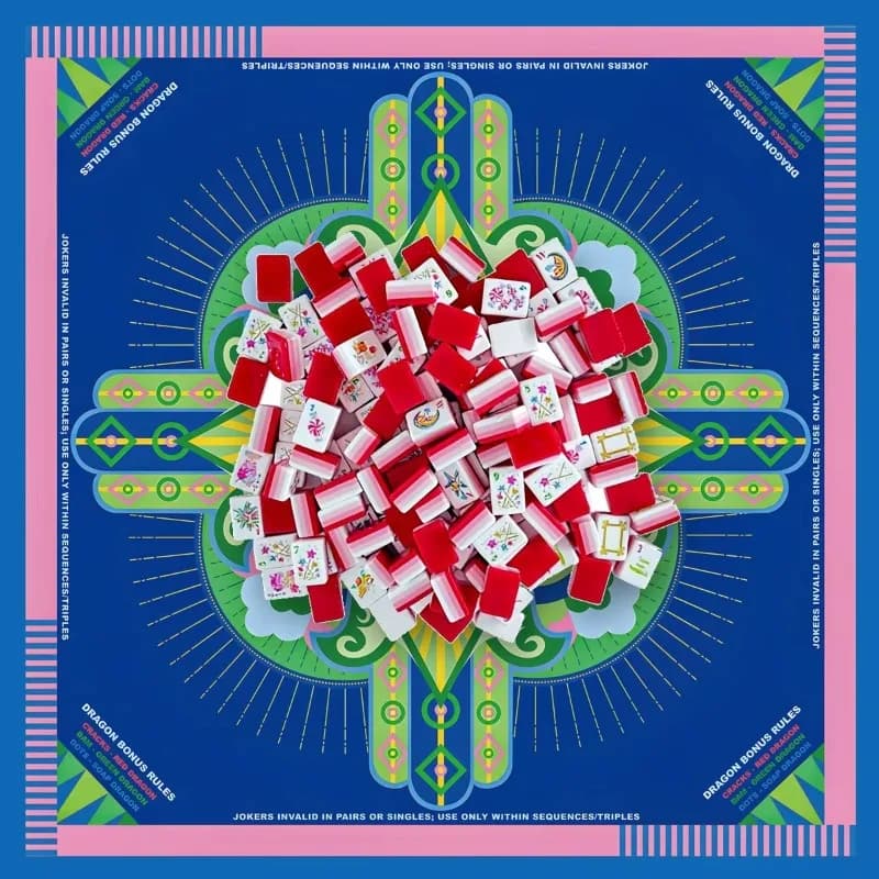 Solid four-layer acrylic American mahjong tiles 160 pieces, beautifully engraved for personal collection