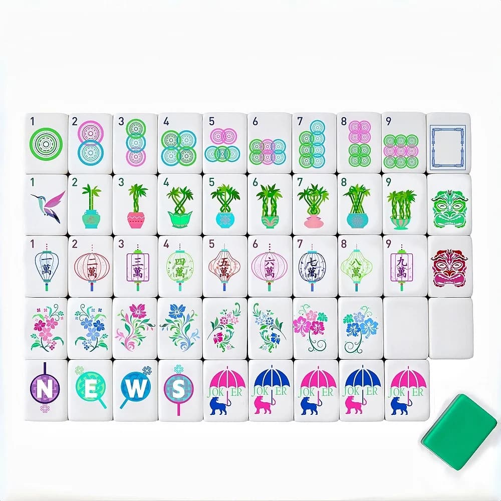 2026 American Mahjong Set, Mah Jongg Tiles Acrylic Material with Wild Cards, Board Game for Family Gatherings & Play Traditional