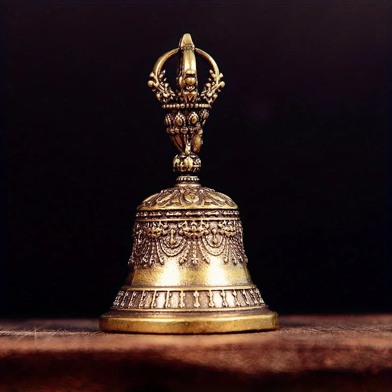 Campana Tibetana in Ottone, Carillon a Vento, Ciondolo per Auto, Orologio da Parete, Decorazione per la Casa, Regalo di Natale, Ornamento per Albero