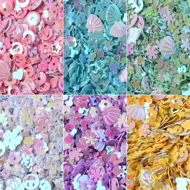 20g/50g/100 g/borsa Paillettes miste PVC coriandoli Glitter Paillettes per artigianato Nail Art decorazione Paillettes Paillettes fai da te cucito Accessor