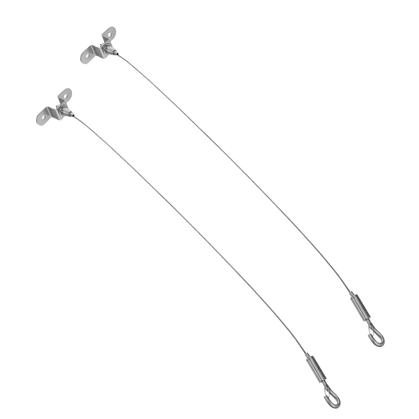 Kit of 2 Pieces for Hanging Squares, Adjustable Stainless Steel Cable Resistant for Posters, Suspension lamps and Frames