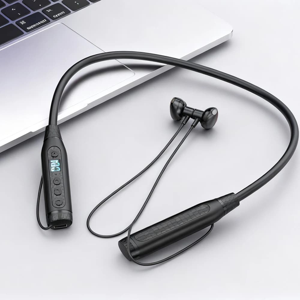 5.3 Wireless Headphones with Shoulder Headphones LED Display Stereo Sports Headphones with Magnetic Headphones