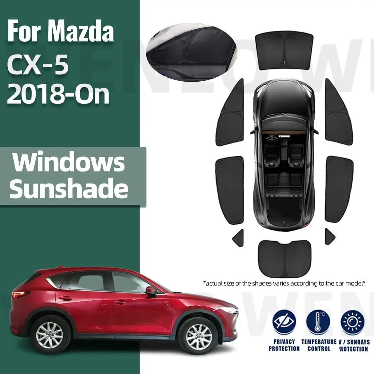 Per Mazda CX-5 2018-2023 2024 Copertura Completa Finestrino Laterale Auto Parasole Parabrezza Parasole Protezione Solare Parasole Tenda Per Bambini
