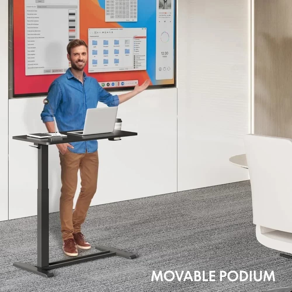 Tavolino a C Regolabile con Ruote, Tavolino Laterale Mobile per Snack, Divano, Letto, Tavolino per Laptop, Carrello con Ruote, Vassoio TV, Comodino