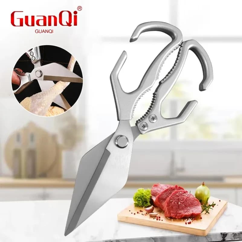 Specialized Heavy Duty Kitchen Scissors Sharp Stainless Steel Scissors Vegetable Barbecue Meat Fish Food Chicken Bones Scissor