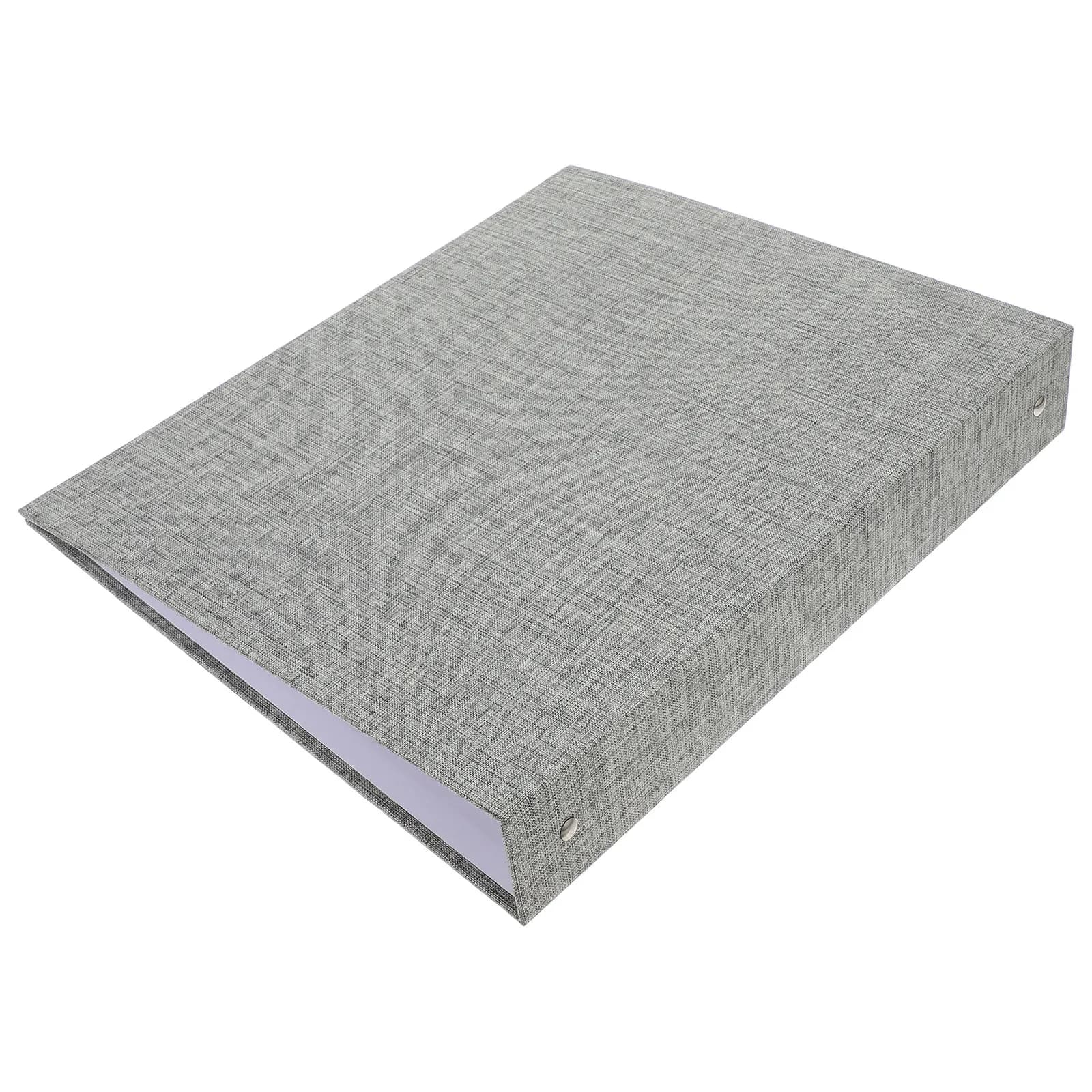 Raccoglitore A4 a tre anelli in tessuto con copertina rigida, porta documenti per ufficio e casa, organizer per fogli, protezione per documenti