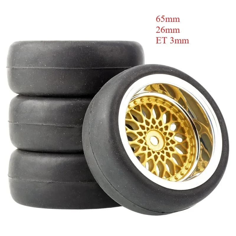 Pneumatici RC in plastica rigida per Trxs HSP Tamiya HPI - Design piatto e liscio per Wltoys 144001 124018 A959-B MJX 14301 14303