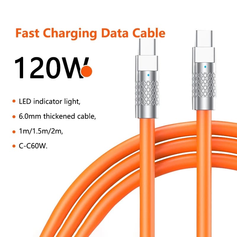 Cavo dati con ricarica rapida 1m/1.5m/2m PD 60W USB C a Type C per iPhone 15 16 Samsung Xiaomi