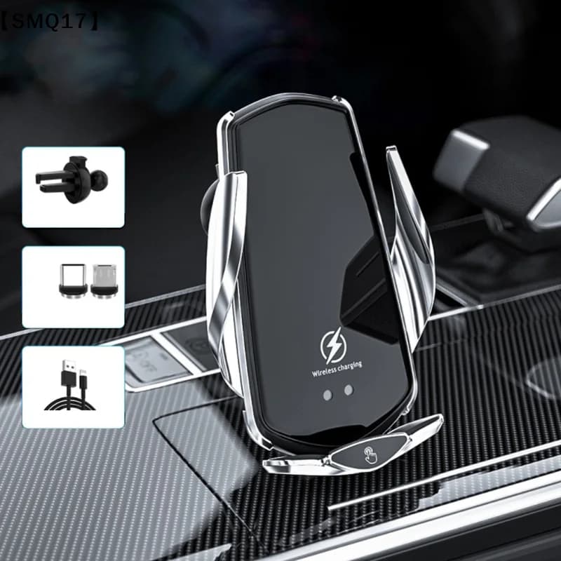 Smart Sensor Car Phone Wireless Charger 15W Fast Charging Auto-Clamping Car Phone Holder For Phone And All Enable【SMQ】