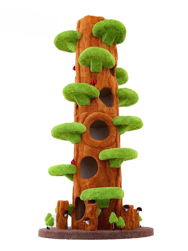 Struttura da arrampicata per gatti tontino Piattaforma per saltare per alberi di grandi dimensioni Foro per villa in legno massello monopezzo