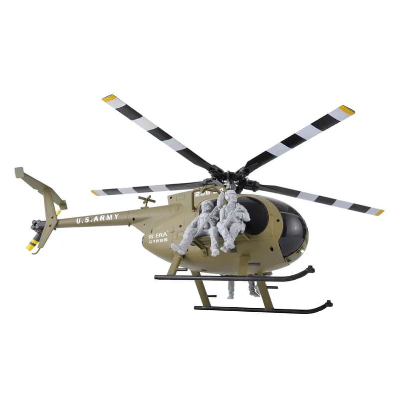 RC ERA Remote Control Helicopter C189S Md500 Little Bird Army Model Dual Brushless Motor Crash Resistant With Soldier Figures