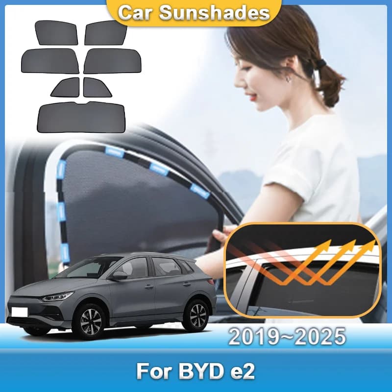 Per BYD e2 2019 2020~2025 Tendina Parasole a Rete per Parabrezza Auto, Protezione Solare Oscurante, Visiera Magnetica per la Privacy, Accessori Auto