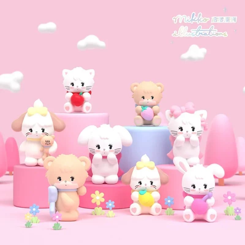 Mikko Blind Box Dream Series Figure anime Cartoon Kawaii Creativo Ornamento da tavolo Scatola misteriosa Bambola carina Regali modello Kawaii