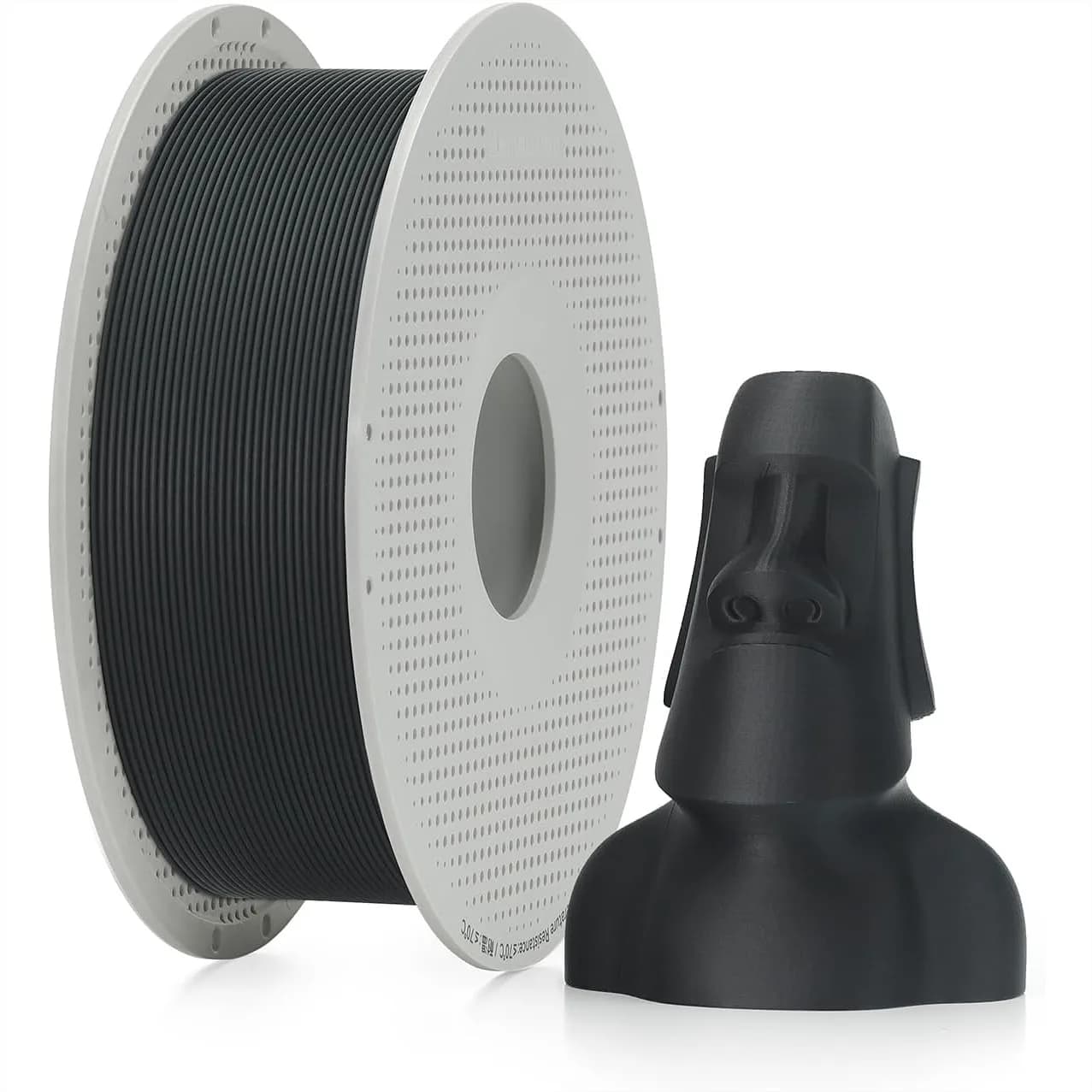 Filamento PLA Opaco per Stampante 3D, 1.75mm di Precisione con Finitura Liscia, Compatibile AMS ed Ecologico, Colore Antracite