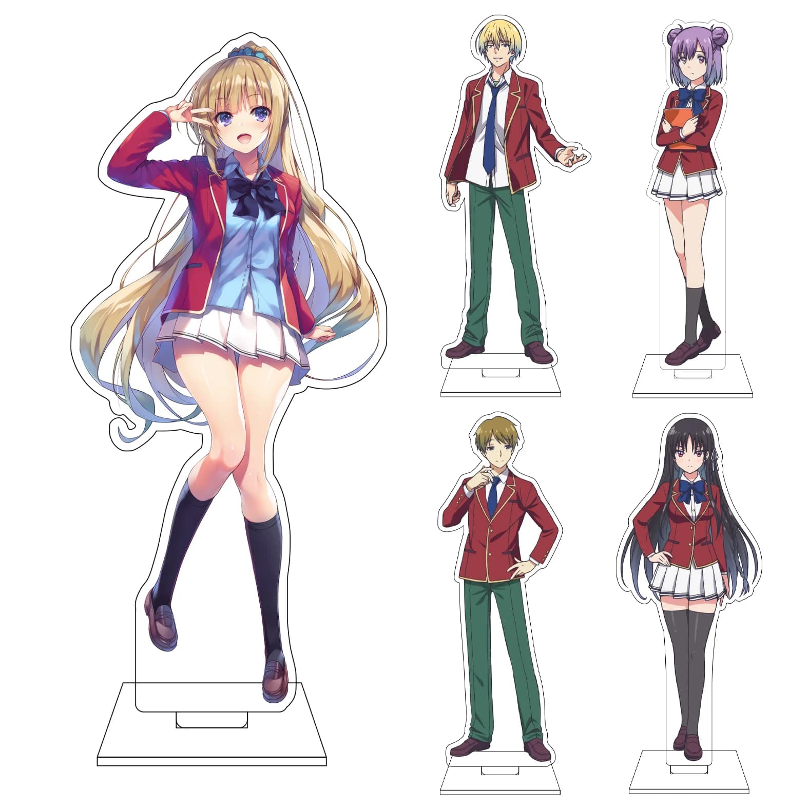 Statuetta in Acrilico da 16CM dell'Anime Classroom of the Elite, Cosplay di Ibuki Mio, Karuizawa Kei, Horikita Suzune, Ornamenti e Regali