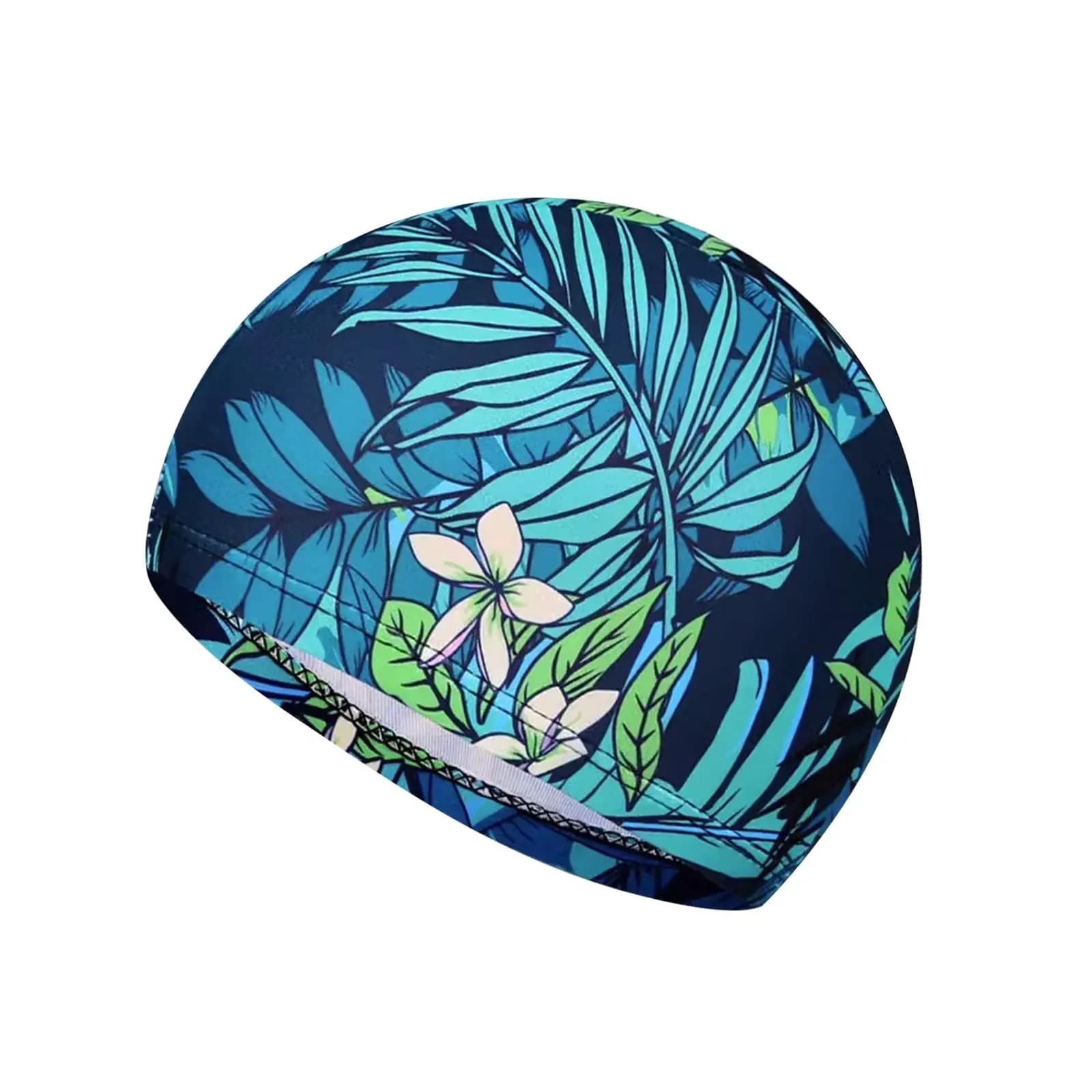 Swimming Cap Swimming Hat Sports Accessory Comfortable Summer Bathing Cap with Flowers Printed for Long and Short Hair