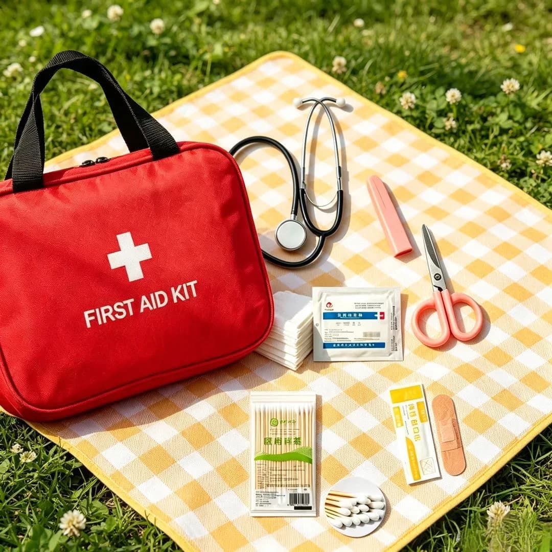 First Aid Storage Bag Portable Emergency Medical Kit Organizer Lightweight Hand Carry Design For Travel Vehicle Outdoor Camping