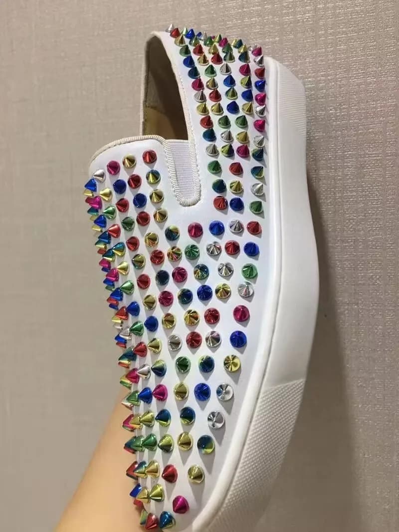Rivetto Pachwork Lace-up Scarpe da uomo di lusso Tacco piatto Low Top Designer Casual Mocassini Scarpe da uomo Sneakers ufficiali Scarpe da donna