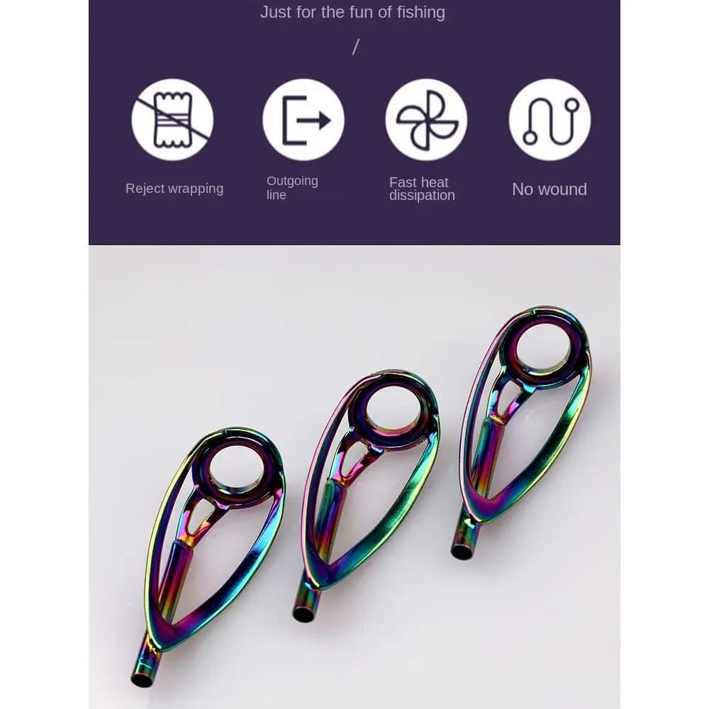 5 pieces of equipment accessories guide for fishing rod repair kit oval stainless steel tip O Ring Tip Eye Top fishing rod