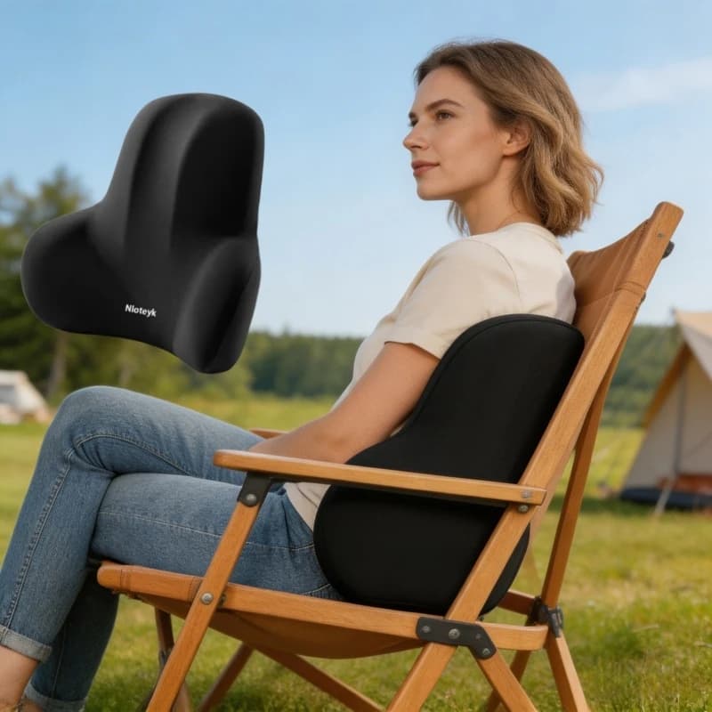 Cuscino per Auto in Memory Foam, Supporto Lombare Protettivo, Cuscino Poggiatesta Traspirante, Allevia lo Stress, Cuscino per Sedile Auto