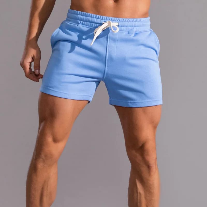 Pantaloncini da corsa in cotone per uomo Palestra Fitness Casa Intimo sportivo casual Allenamento yoga Allenamento Boxer larghi Pantaloni super corti Sudore