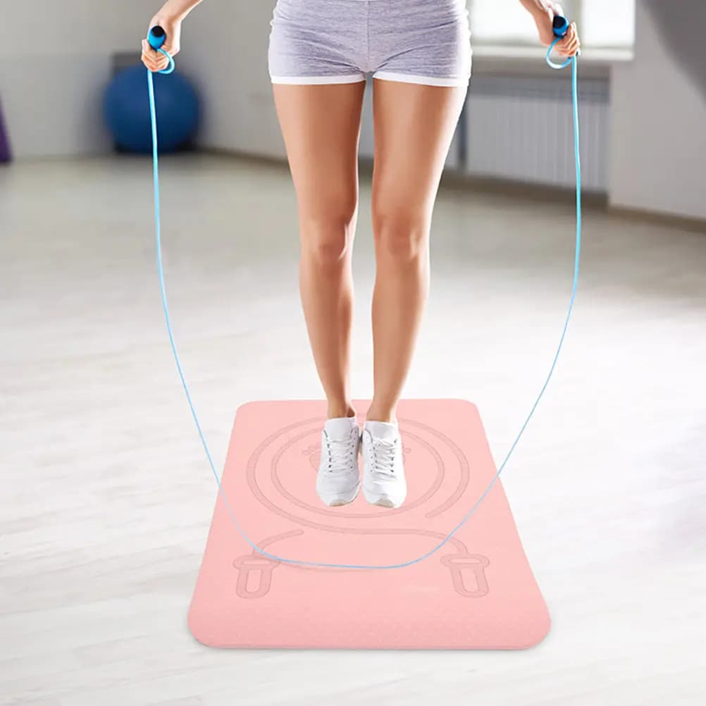 Soundproof Mat for Jumping with Corda, Anti-slip, Portable, Multifunction for Fitness, Yoga and Home Training