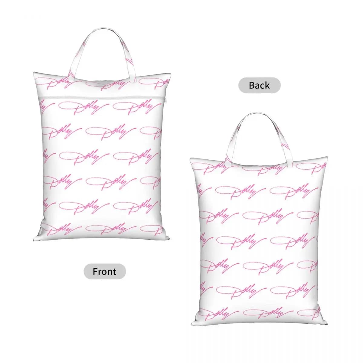 Dolly Parton Pink Sparkle Travel Laundry Bag Waterproof Reusable Dirty Clothes Pouch Gym Yoga Vacation Washing Basket