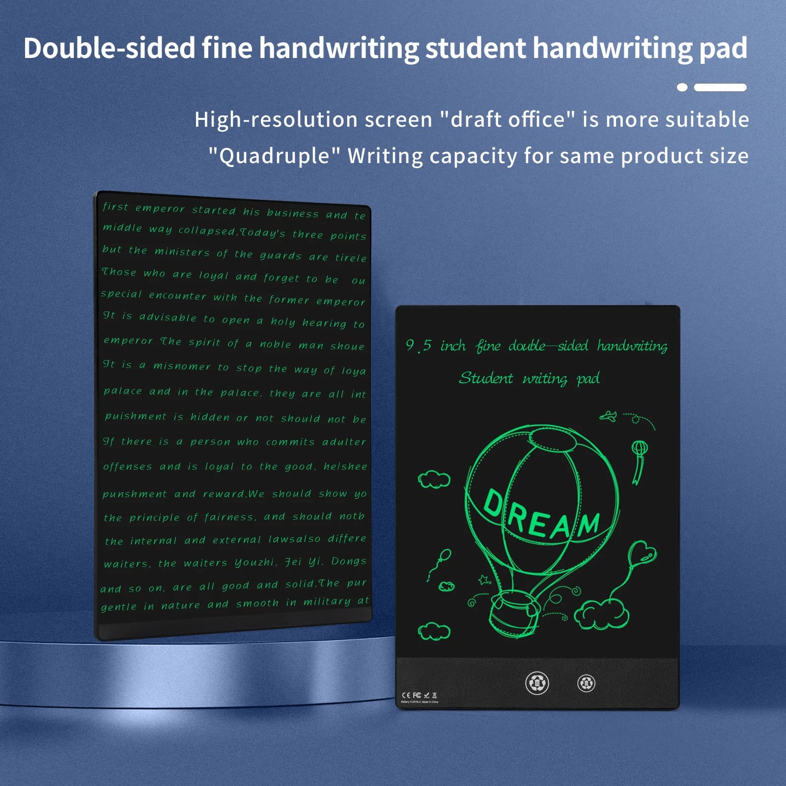 Nuovo schermo intero da 9,5 pollici scrittura a mano superfine tavoletta da disegno LCD tavolo da disegno blocchi elettronici superfini educativi