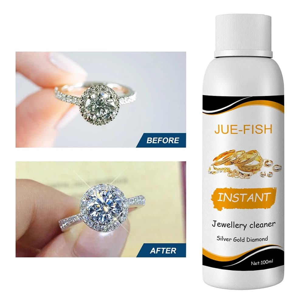 Soluzione detergente per gioielli 100ml per occhiali in oro argento Anelli per orologi Lucidatura diamantata Rimuovi sporco lucentezza per macchina ad ultrasuoni