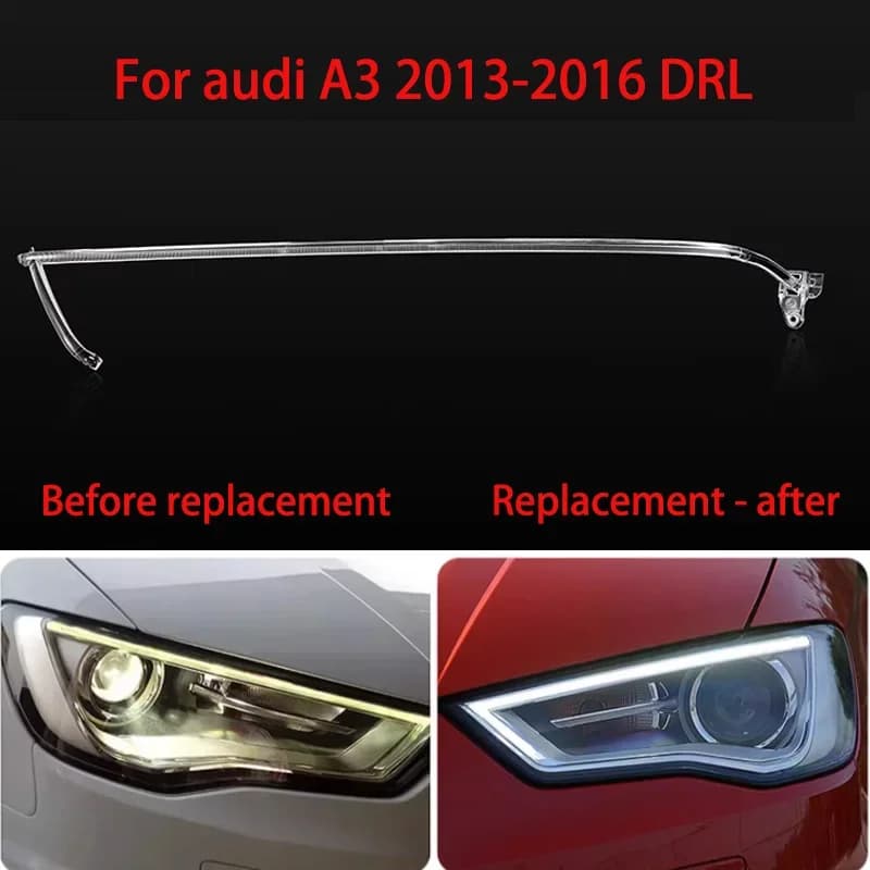 Per Audi A3 2013-2015 apertura auto ernia faro guida DRL luce di marcia diurna tubo barra luminosa a LED luce bianca