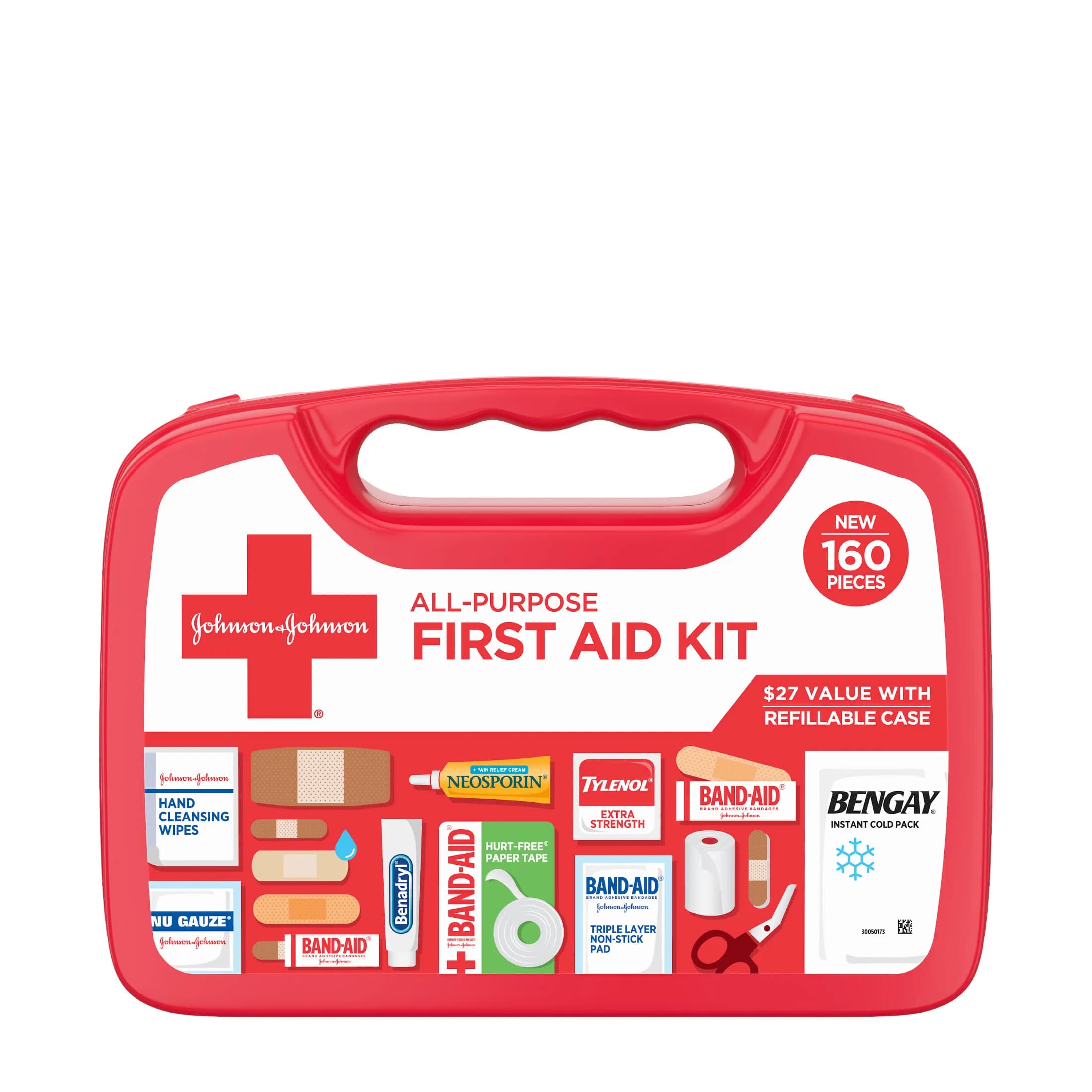 All-Purpose Portable Compact First Aid Kit with 160 Essential Medical Supplies for Home Travel and Outdoor Use