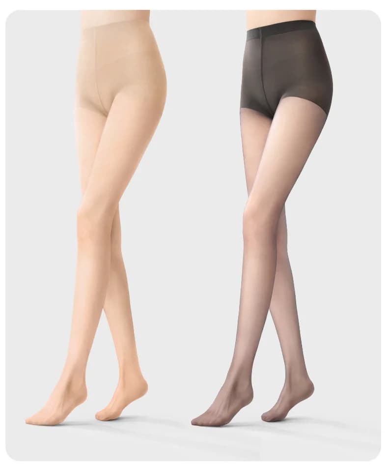 Collant neri ultra sottili in seta, collant estivi in nylon anti-attrito, collant senza cuciture.