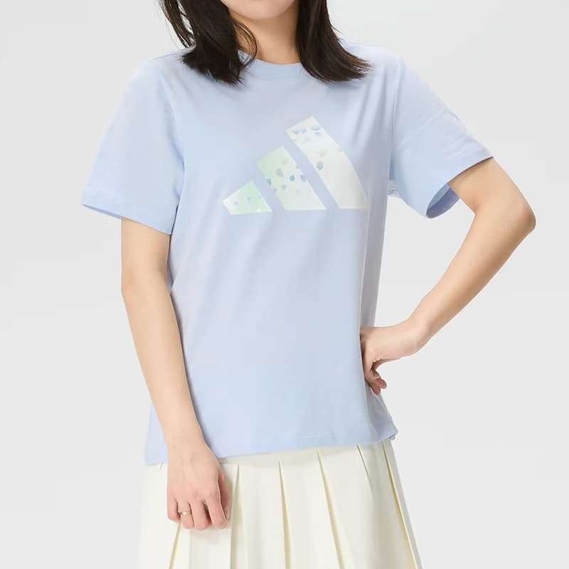 Adidas T-Shirt Women's Sportswear Running Fitness Training Clothing Comfortable Breathable Trendy Short-Sleeved Ks2868